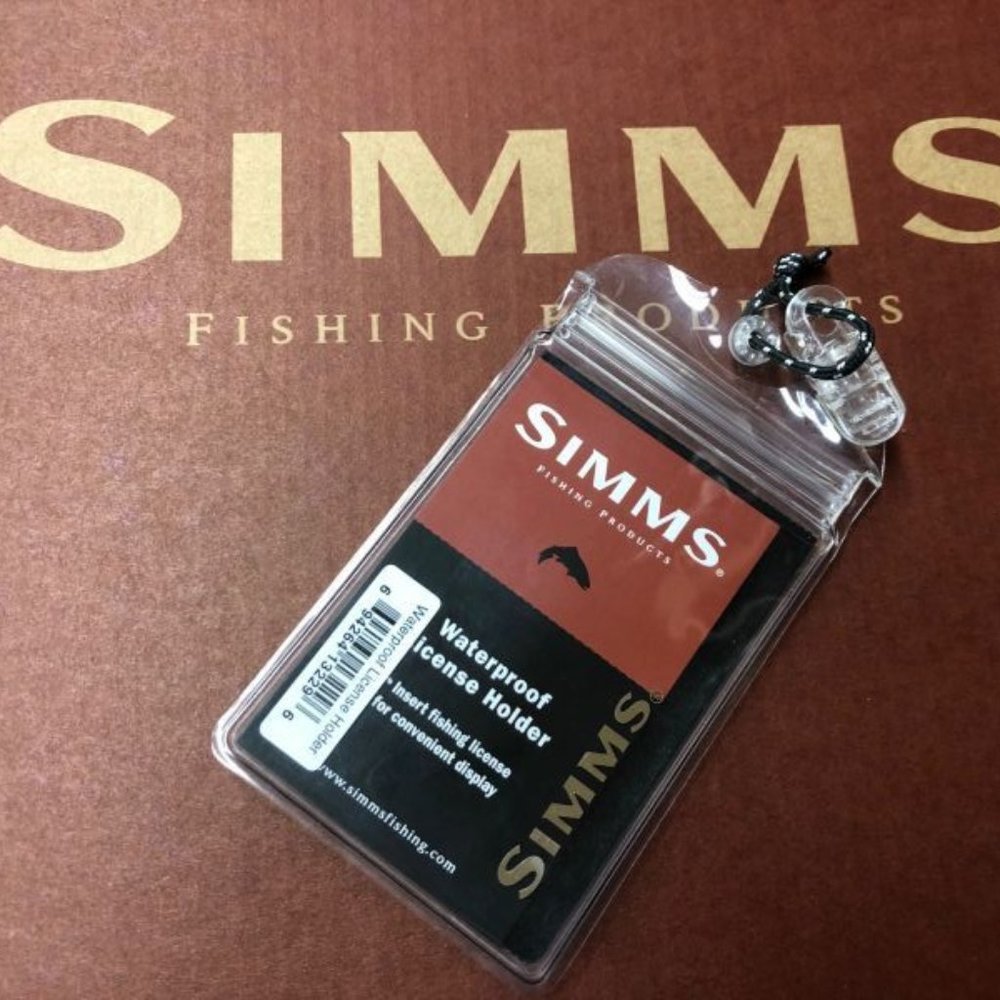Simms Fishing ID License  Holder Waterproof  NEW